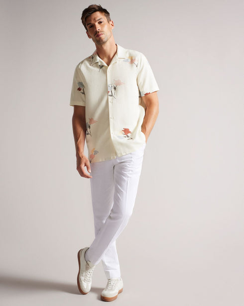 NEELE-Shirts-Short Sleeve Abstract Floral Shirt- Ted Baker Romania